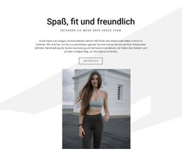 Spaß, Fit Und Freundlich - Kostenloser Website-Builder