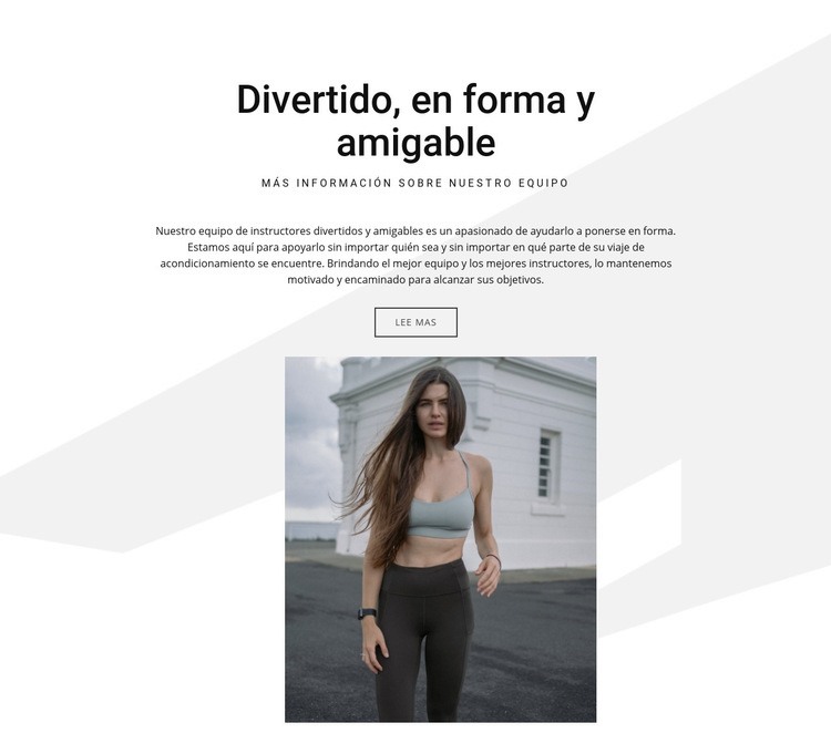 Divertido, en forma y amigable Plantillas de creación de sitios web