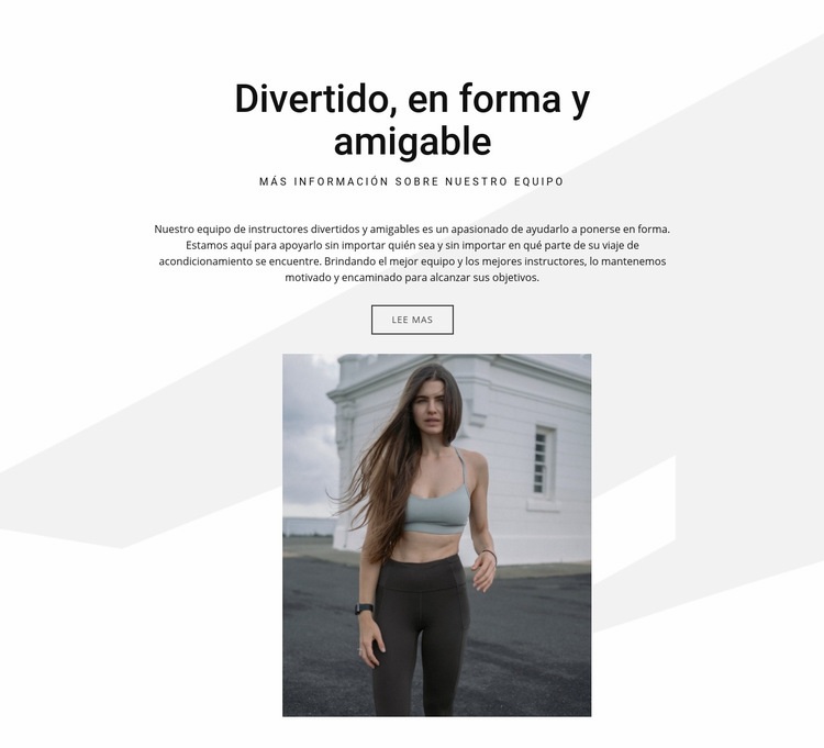 Divertido, en forma y amigable Plantilla HTML5