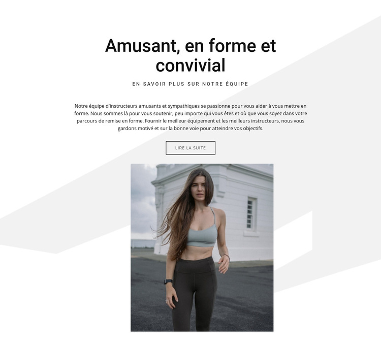 Amusant, en forme et convivial Modèle de site Web