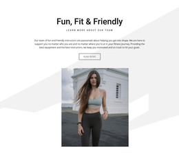 Homepage Design For Fun, Fit And Friendly