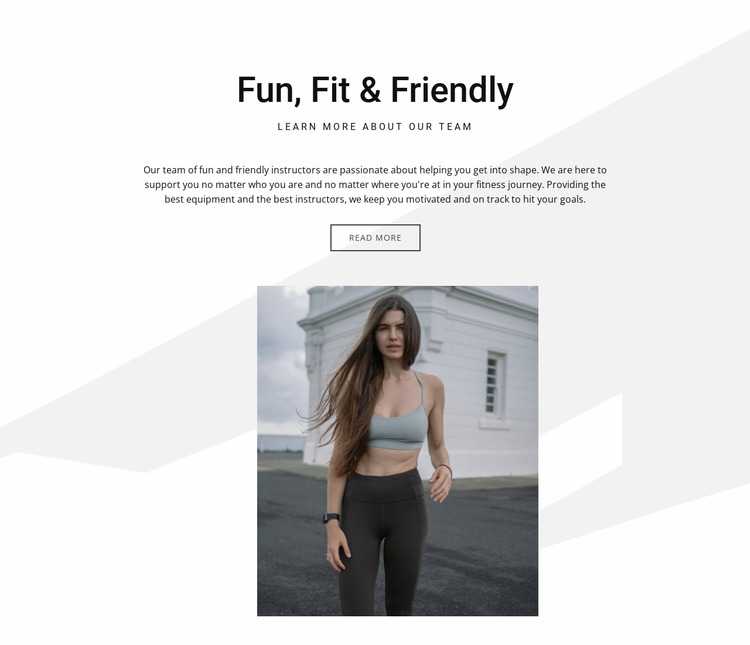 Fun, fit and friendly Html Website Builder