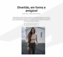 Página Inicial Do Site Para Divertido, Em Forma E Amigável