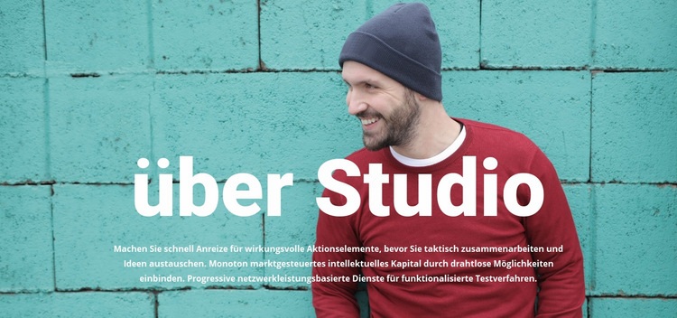 Über Designstudio Eine Seitenvorlage