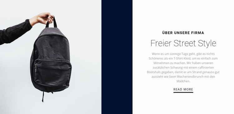 Freier Streetstyle Joomla Vorlage