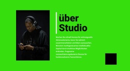 Responsive Webvorlage Für Informationen Zum Musikstudio