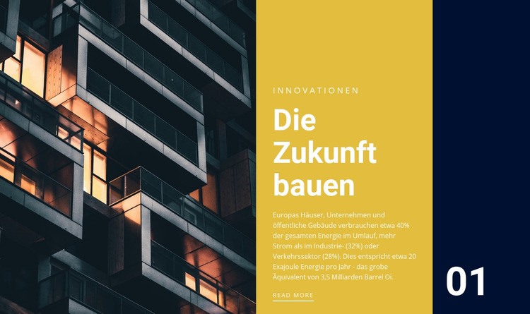 Die Zukunft bauen Vorlage