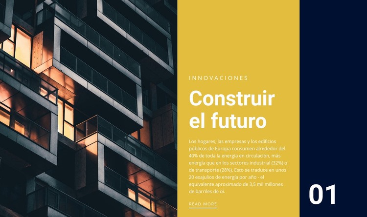 Construir el futuro Plantillas de creación de sitios web