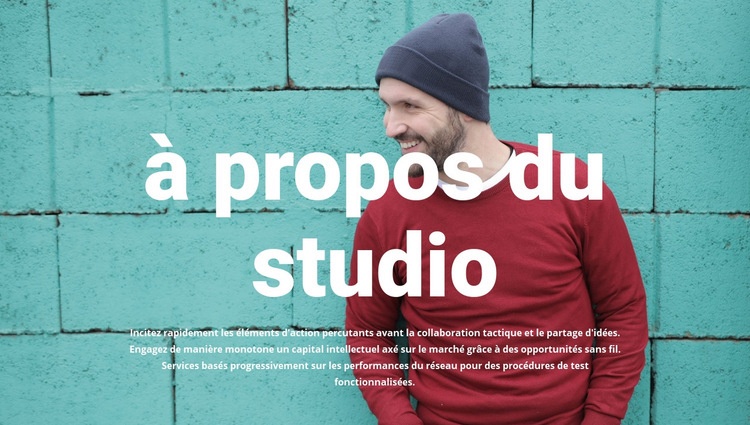 À propos du studio de design Maquette de site Web