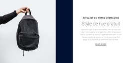 Conception De Site Web Pour Style De Rue Gratuit