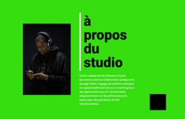 Informations Sur Le Studio De Musique : Modèle De Site Web Simple