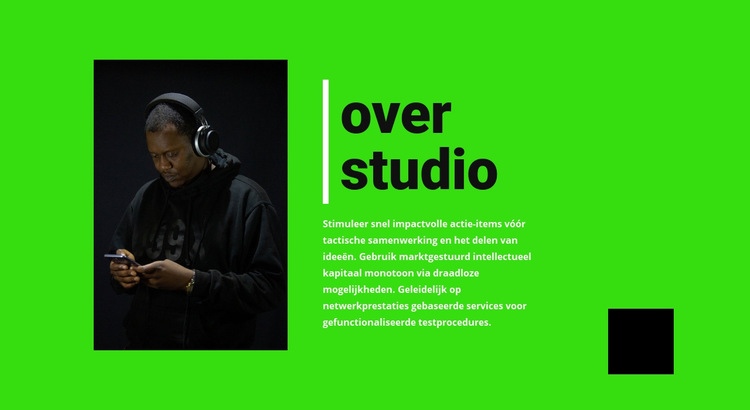 Muziekstudio-informatie HTML-sjabloon