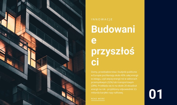 Budowanie przyszłości Projekt strony internetowej