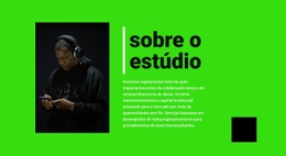 Maquete De Site Multifuncional Para Informações Do Estúdio De Música