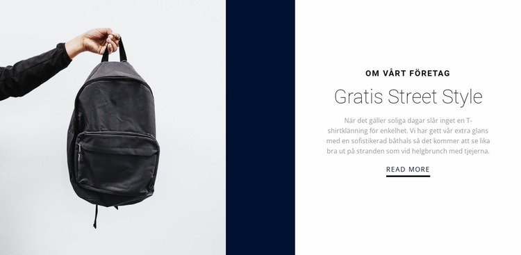 Gratis gatustil Webbplats mall