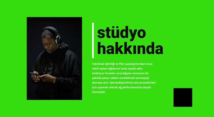 Müzik stüdyosu bilgileri HTML Şablonu