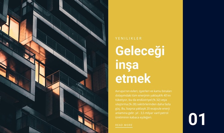 Geleceği inşa etmek Web Sitesi Mockup'ı