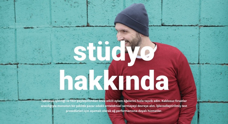 Tasarım stüdyosu hakkında Web Sitesi Mockup'ı