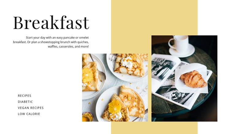 Ontbijt tijd CSS-sjabloon