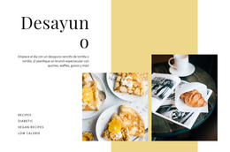 Hora Del Desayuno - Plantilla De Creación De Sitios Web