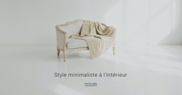 Style Minimaliste À L'Intérieur - HTML Builder Online