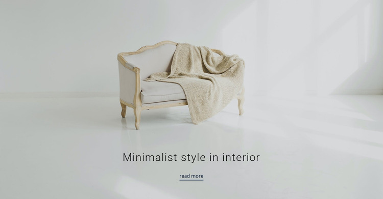 Minimalist style in interior Html Website Builder