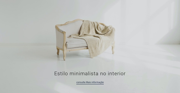 Estilo minimalista no interior Modelo HTML5