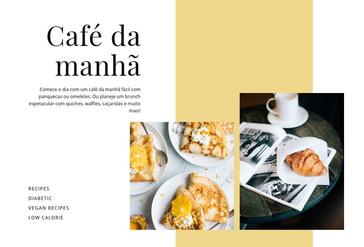 Hora do café da manhã Landing Page