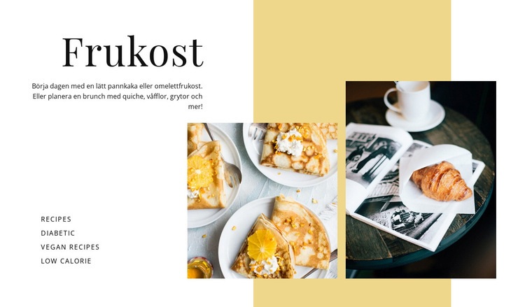 Frukost Webbplats mall