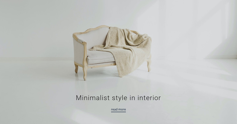 Minimalist style in interior Web Page Designer