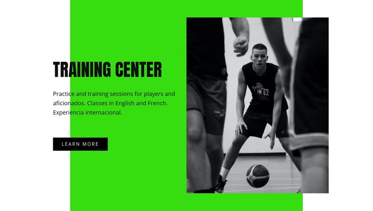 Basketball training center  Elementor Template Alternative
