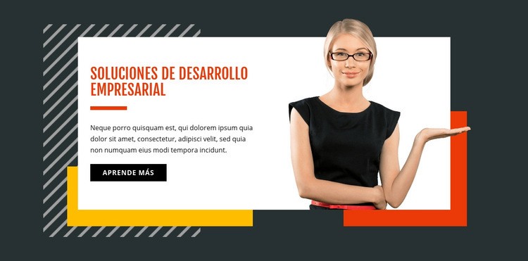 Desarrollo de negocios Página de destino