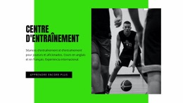 Centre D'Entraînement De Basketball - Site Avec Téléchargement De Modèles HTML