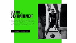 Centre D'Entraînement De Basketball : Modèle De Site Web Simple