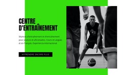 Centre D'Entraînement De Basketball - Modèle D'Une Page Gratuit