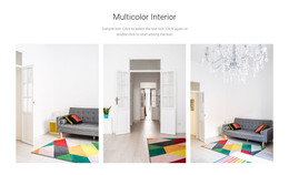 Meerkleurig Interieur - HTML-Paginasjabloon