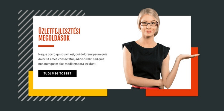 Üzlet fejlesztés HTML Sablon