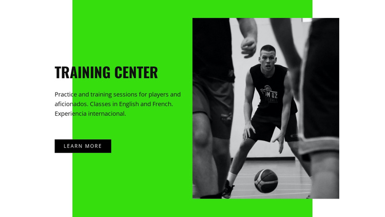 Basketball training center  Joomla Template