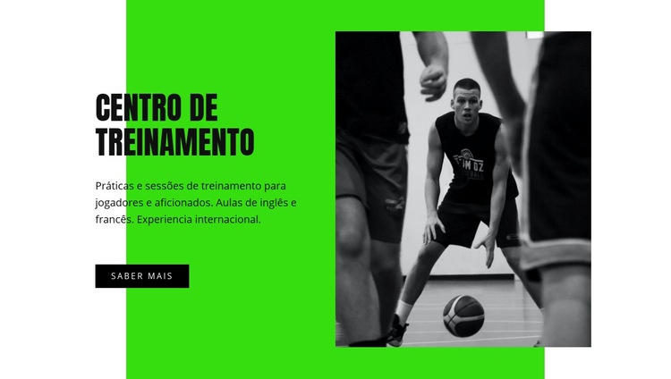 Centro de treinamento de basquete Construtor de sites HTML