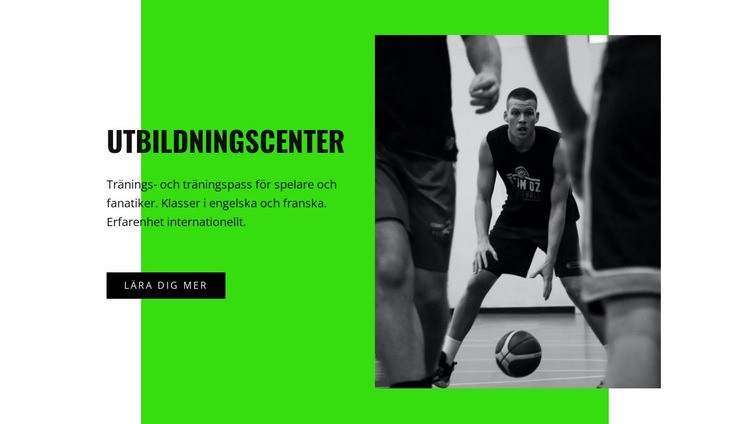 Basket träningscenter Hemsidedesign