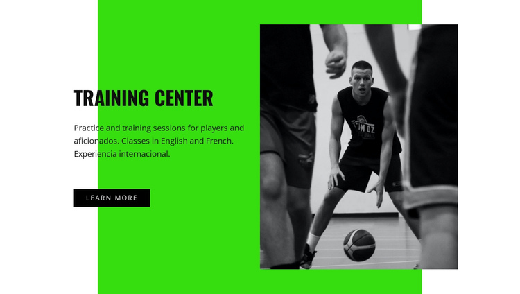 Basketball training center  Website Builder Software