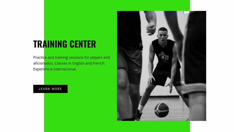 Basketball training center  Landing Page