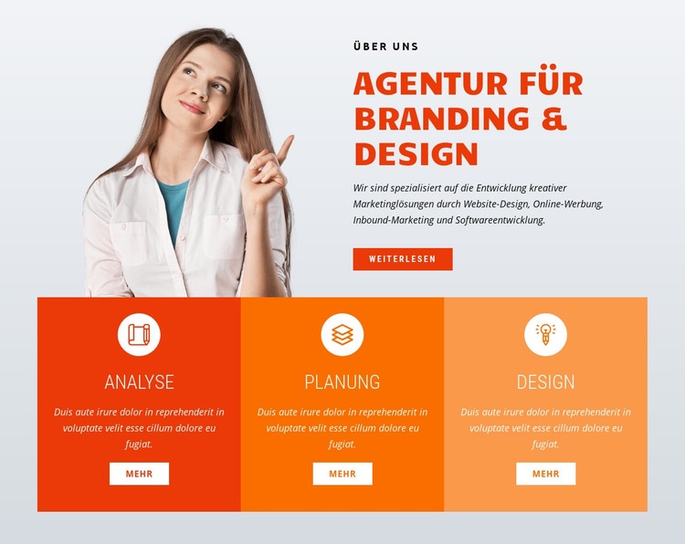 Agentur für Branding und Design HTML Website Builder