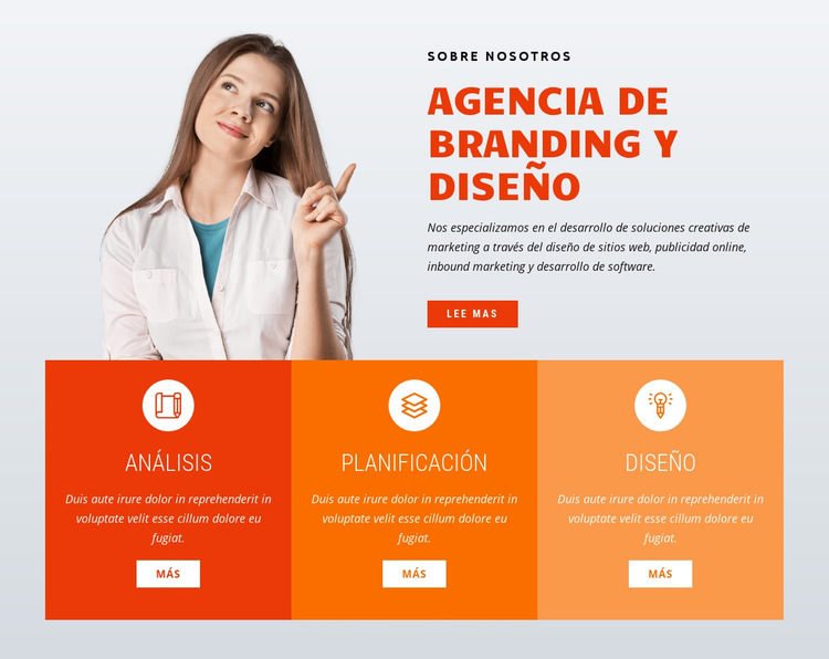 Agencia de Branding y Diseño Plantilla de sitio web