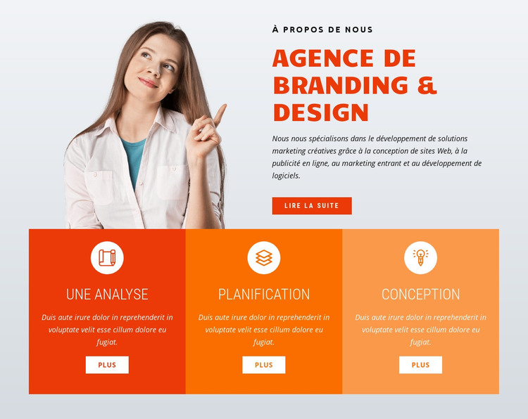 Agence de marque et de design Modèle HTML