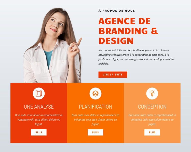 Agence de marque et de design Modèle Joomla