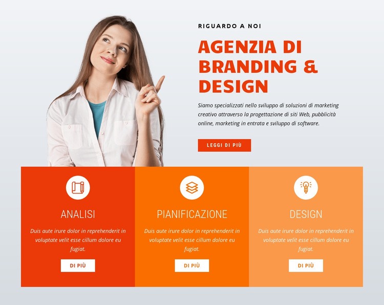 Agenzia di branding e design Costruttore di siti web HTML