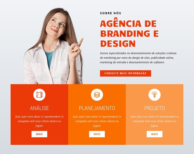 Agência de Branding e Design Construtor de sites HTML