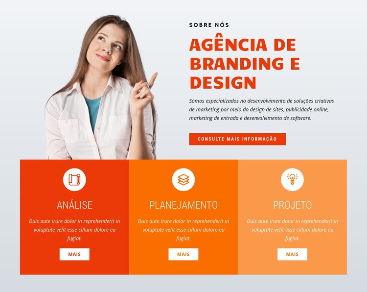 Agência de Branding e Design Design do site