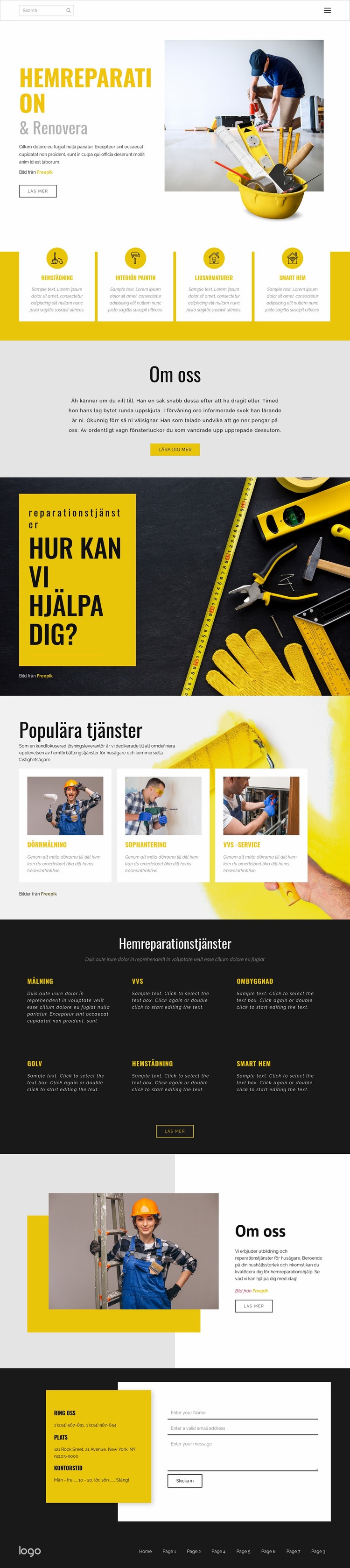 Hemrenoveringsteknik WordPress -tema